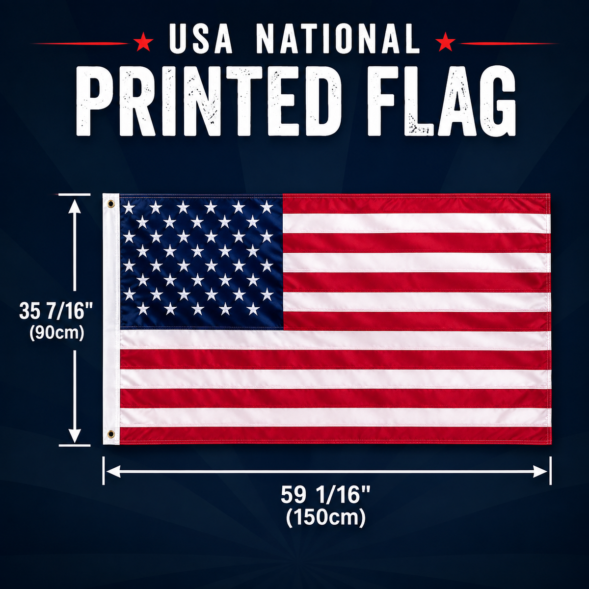 USA National Printed Flag 3X5