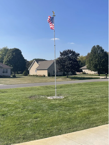 ThePatriotYard Telescoping Flagpole Kit - Midnight Black Edition