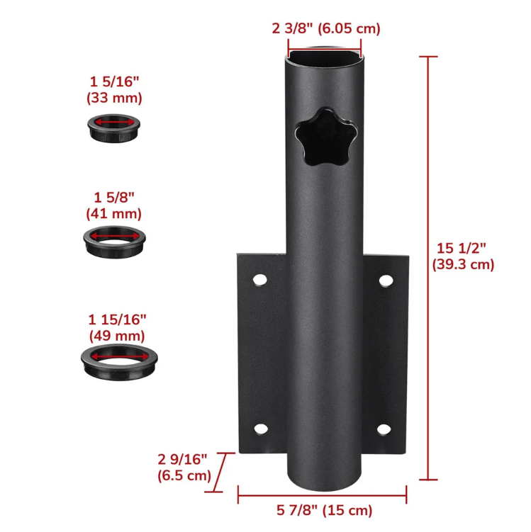 Dock Mount Flagpole Holder D1" to 2 3/8"
