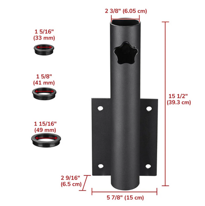 Dock Mount Flagpole Holder D1" to 2 3/8"